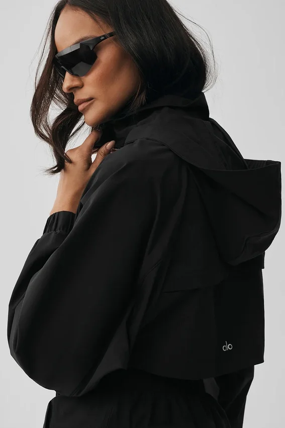 Kurze Playmaker-Jacke – Schwarz