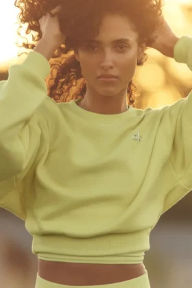 Kurzer Accolade-Pullover mit Rundhalsausschnitt – Sunshine