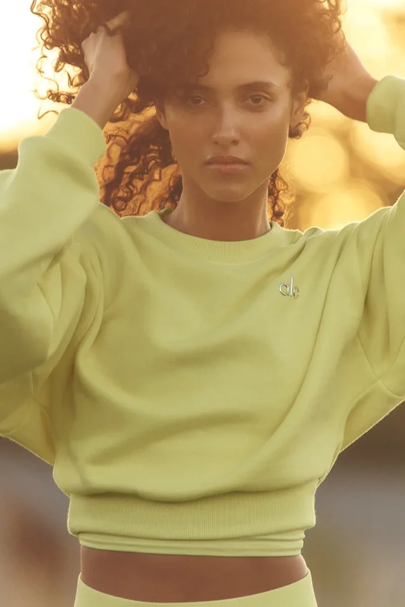 Kurzer Accolade-Pullover mit Rundhalsausschnitt – Sunshine