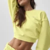Kurzer Accolade-Pullover mit Rundhalsausschnitt – Sunshine