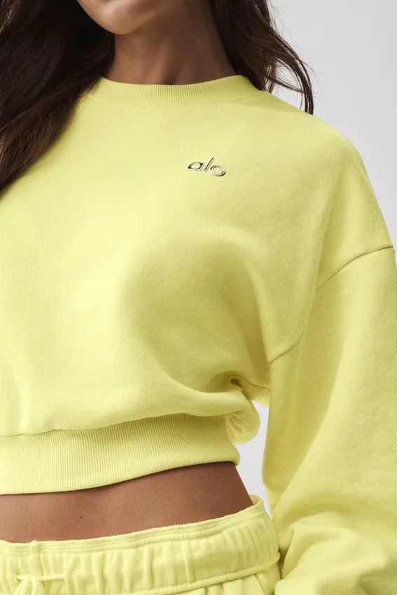 Kurzer Accolade-Pullover mit Rundhalsausschnitt – Sunshine