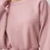 Kurzer Accolade-Pullover mit Rundhalsausschnitt – Vintage-Pink