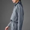 Kurzer „Afterglow“-Pullover – Stahlgrau