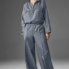 Kurzer „Afterglow“-Pullover – Stahlgrau
