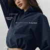 Kurzer Alumni-Pullover mit 1/4-Reißverschluss – Marineblau