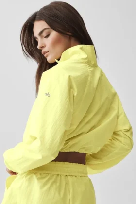 Kurzer Alumni-Pullover mit ¼-Reißverschluss – Sunshine