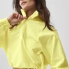 Kurzer Alumni-Pullover mit ¼-Reißverschluss – Sunshine