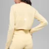 Kurzer Cardigan „New Class“ aus Wolle und Kaschmir – Candlelight Yellow