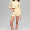 Kurzer Cardigan „New Class“ aus Wolle und Kaschmir – Candlelight Yellow