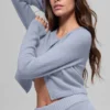 Kurzer Cardigan „New Class“ aus Wolle und Kaschmir – Winter Frost