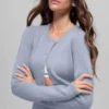 Kurzer Cardigan „New Class“ aus Wolle und Kaschmir – Winter Frost