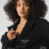 Kurzer Metro-Trenchcoat aus Wolle – Schwarz