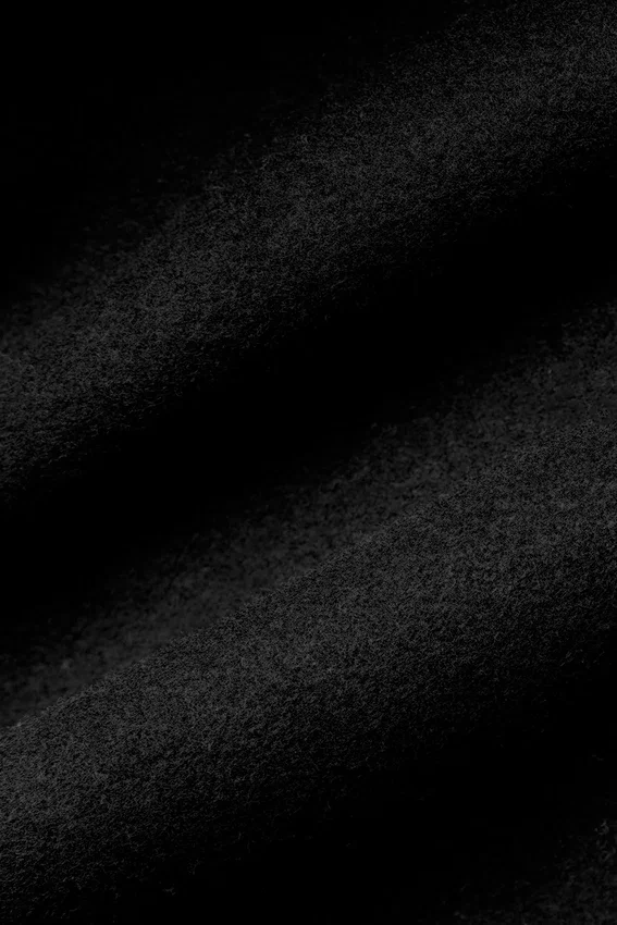 Kurzer Metro-Trenchcoat aus Wolle – Schwarz