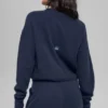 Kurzer „New Class“-Pullover mit Rundhalsausschnitt aus Wolle und Kaschmir – Navy