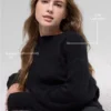 Kurzer „New Class“-Pullover mit Rundhalsausschnitt aus Wolle und Kaschmir – Schwarz