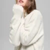 Kurzer Rollkragenpullover „New Class“ aus Wolle und Kaschmir – Elfenbein