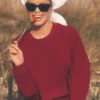 Kurzer Sway-Pullover mit Rundhalsausschnitt – Summer Romance Red