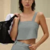 Kurzes Dreamscape-Top – Lunar Grey