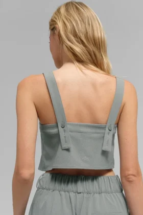 Kurzes Dreamscape-Top – Lunar Grey