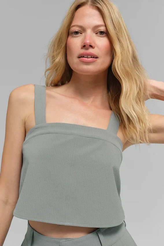 Kurzes Dreamscape-Top – Lunar Grey