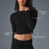 Kuscheliger Langarmpullover – Schwarz