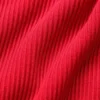 Langarmshirt aus Denim-Strick – Leuchtendes Rot