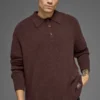 Langarmshirt aus strukturiertem Strick – Brownstone