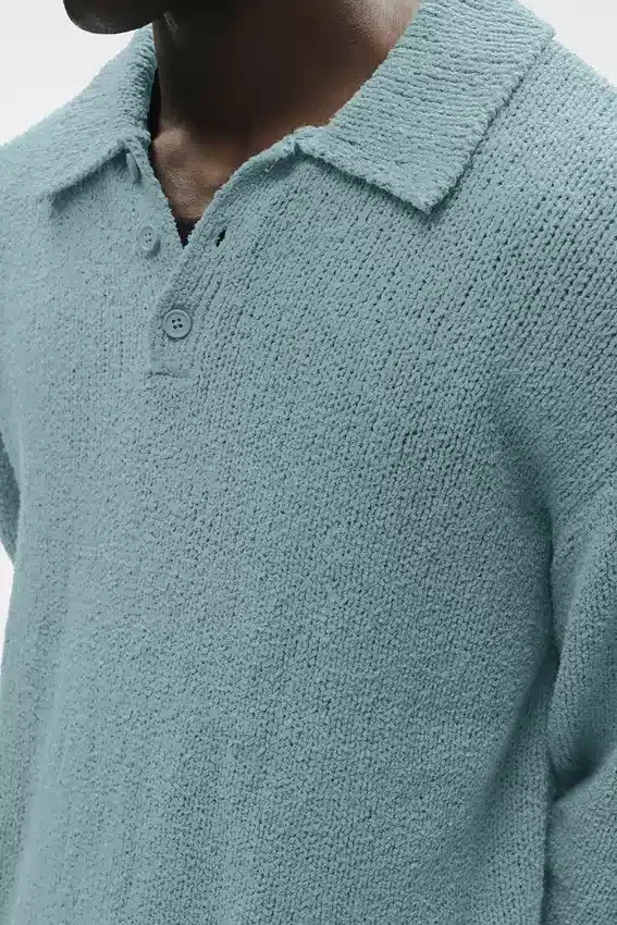 Langarmshirt aus strukturiertem Strick – Desert Sage