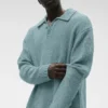 Langarmshirt aus strukturiertem Strick – Desert Sage