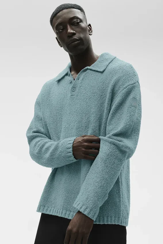 Langarmshirt aus strukturiertem Strick – Desert Sage