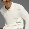 Langarmshirt aus strukturiertem Strick – Elfenbein