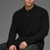 Langarmshirt aus strukturiertem Strick – Schwarz