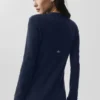 Langer Cardigan aus durchscheinendem Kaschmir – Marineblau