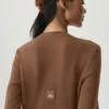 Langer Cardigan aus durchscheinendem Kaschmir – sonnengeküsstes Braun