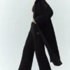 Langer Kaschmir-Cardigan „Northstar“ – Schwarz