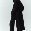 Langer Kaschmir-Cardigan „Northstar“ – Schwarz