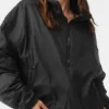 Latitude Leichte Pulloverjacke mit halbem Reißverschluss – Schwarz