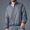Latitude Leichte Pulloverjacke mit halbem Reißverschluss – Stahlgrau