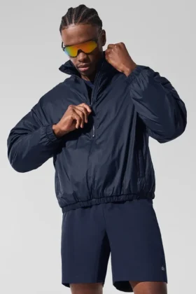 Latitude Light Weight 1/2 Zip Pullover-Jacke – Marineblau