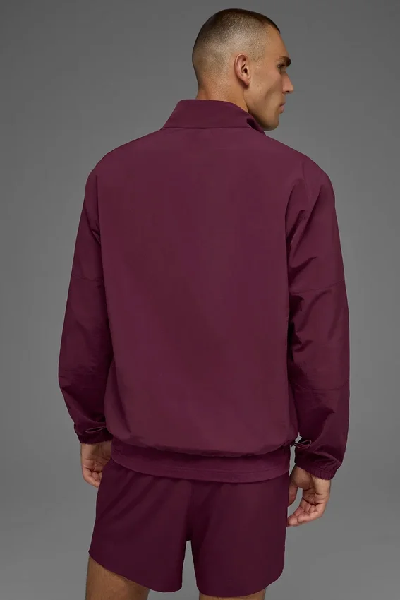 Leichter Takeaway-Pullover – Burgunderrot