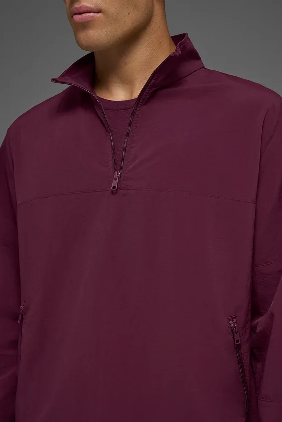 Leichter Takeaway-Pullover – Burgunderrot