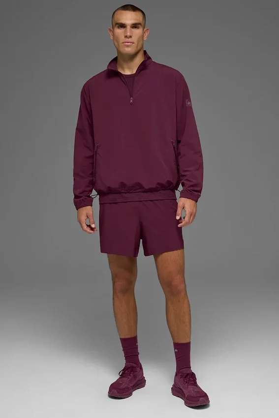 Leichter Takeaway-Pullover – Burgunderrot