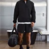 Leichter Takeaway-Pullover – Schwarz