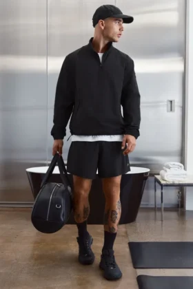Leichter Takeaway-Pullover – Schwarz