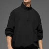 Leichter Takeaway-Pullover – Schwarz