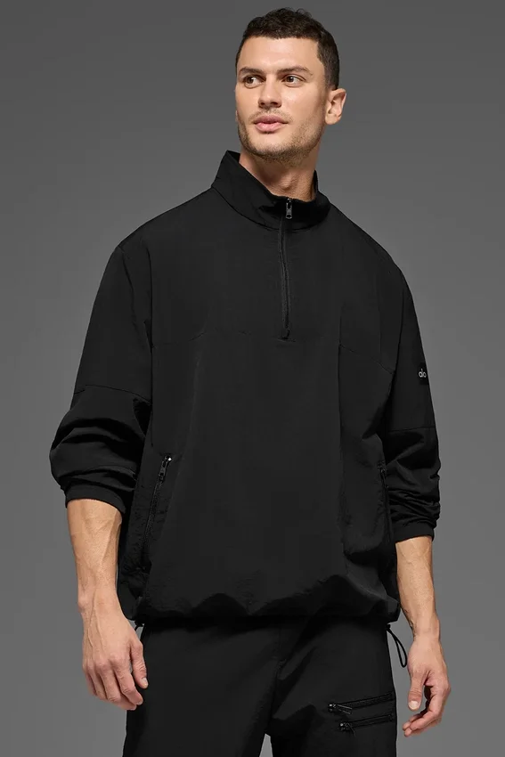Leichter Takeaway-Pullover – Schwarz