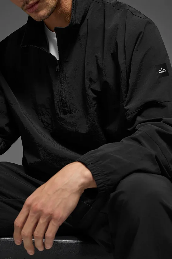Leichter Takeaway-Pullover – Schwarz
