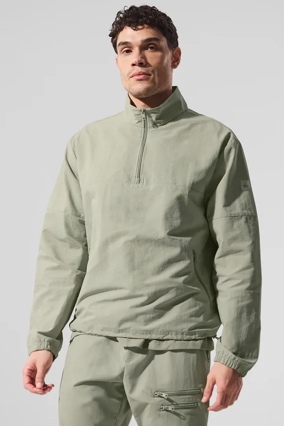 Leichter Takeaway-Track-Pullover – Limestone