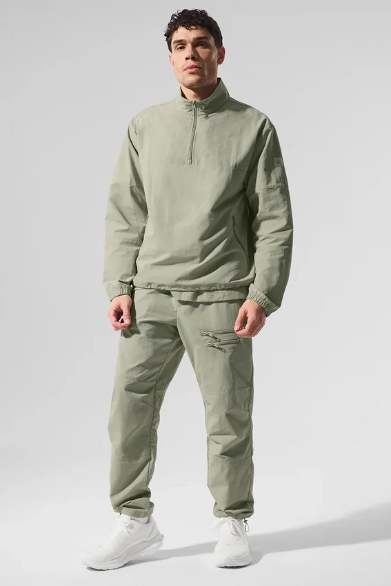 Leichter Takeaway-Track-Pullover – Limestone