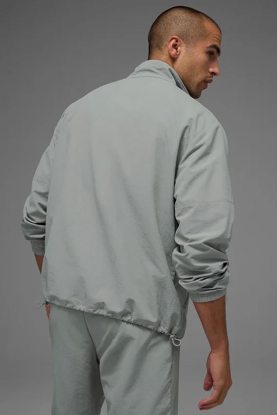 Leichter Takeaway-Track-Pullover – Lunar Grey